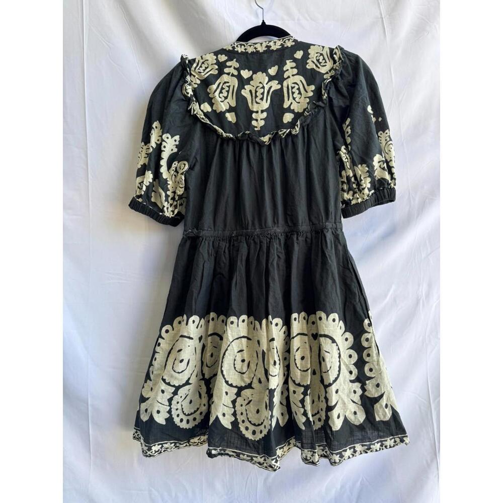 Sea NY x RTR Black Cotton Puff Sleeve Mini Dress Size XS - Picture 4 of 5